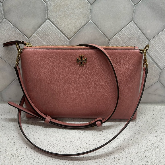 Tory Burch pink Kira crossbody bag adjustable detachable strap gold hardware - Picture 5 of 16